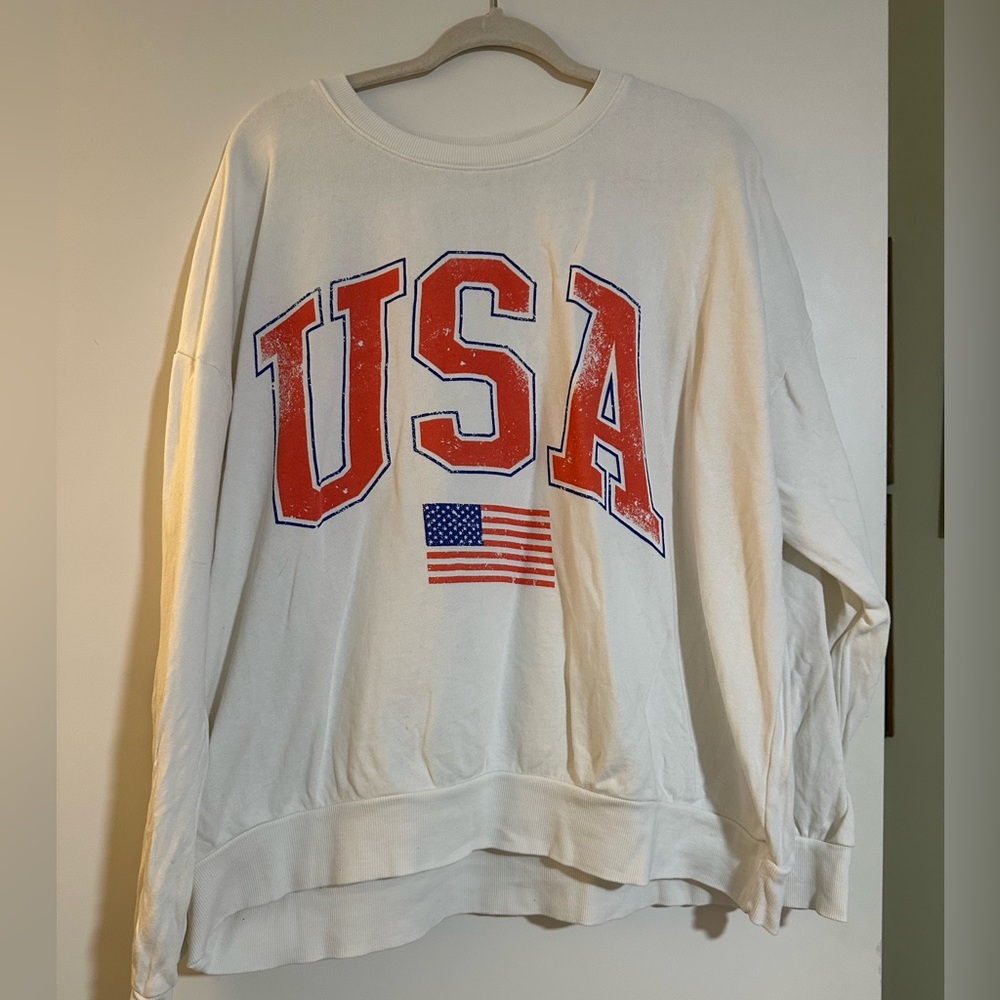 Z Supply USA Graphic Women's Sweater - White